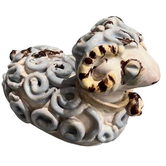 Studio Pottery Handmade Ram Figure Sculpture Capricorn Aries - Picture 1 of 11